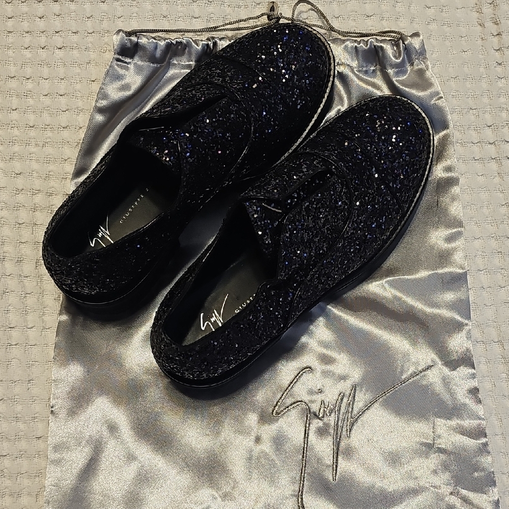 Giuseppe Zanotti Sparkling Black Loafers (Price is Firm)